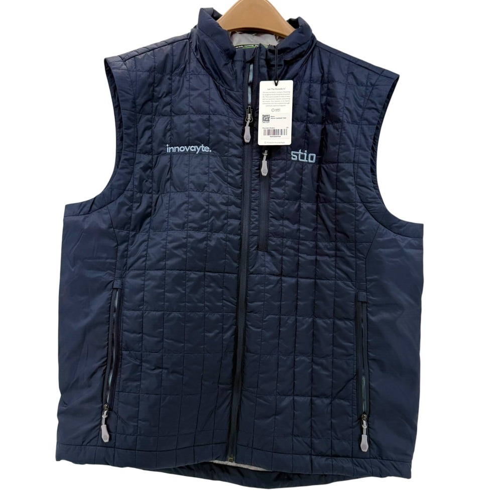 NWT Stio Azura Insulated Vest Men Large Mountain Shadow Navy PrimaLoft Innovayte